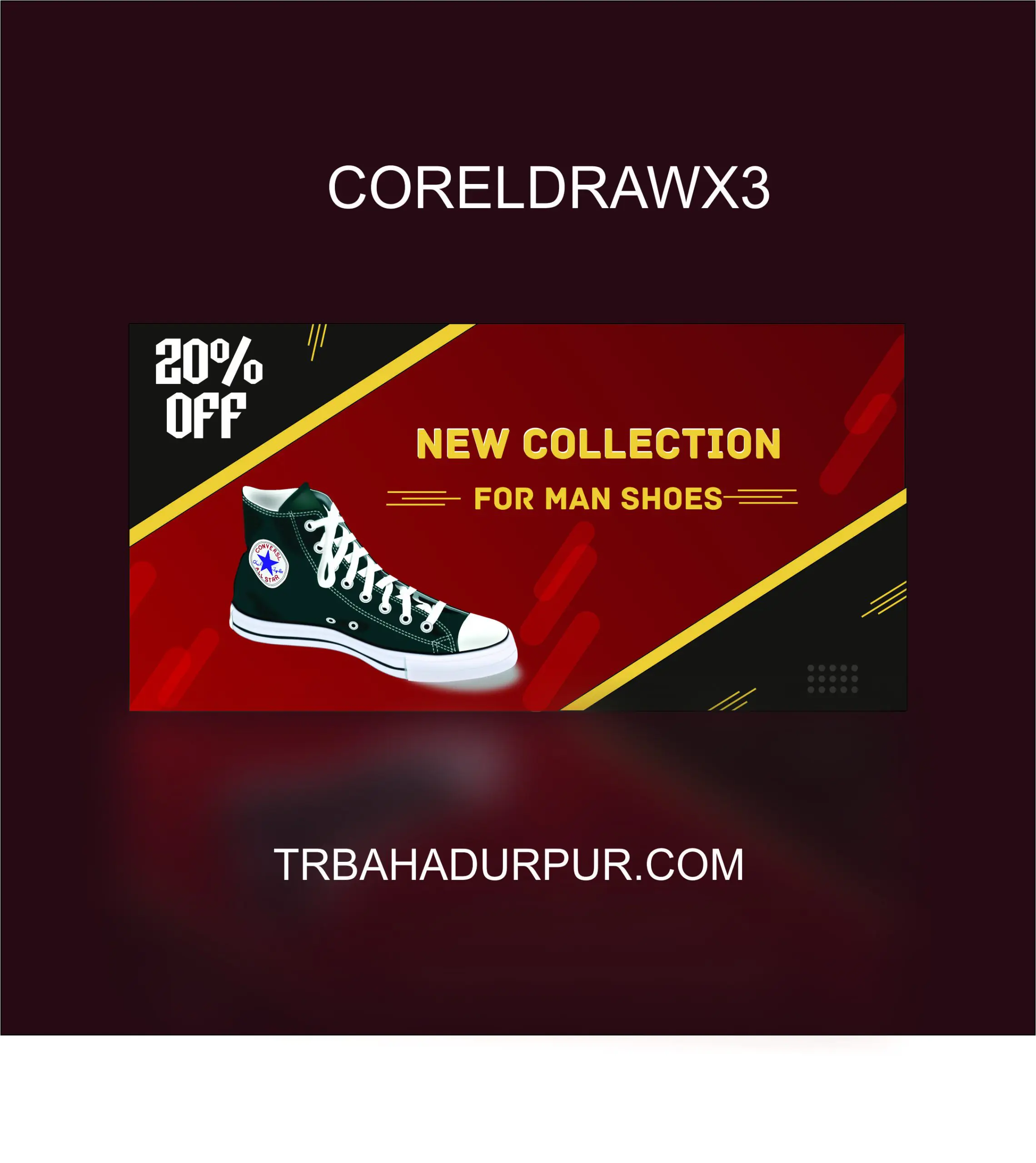 runing shoes banner design