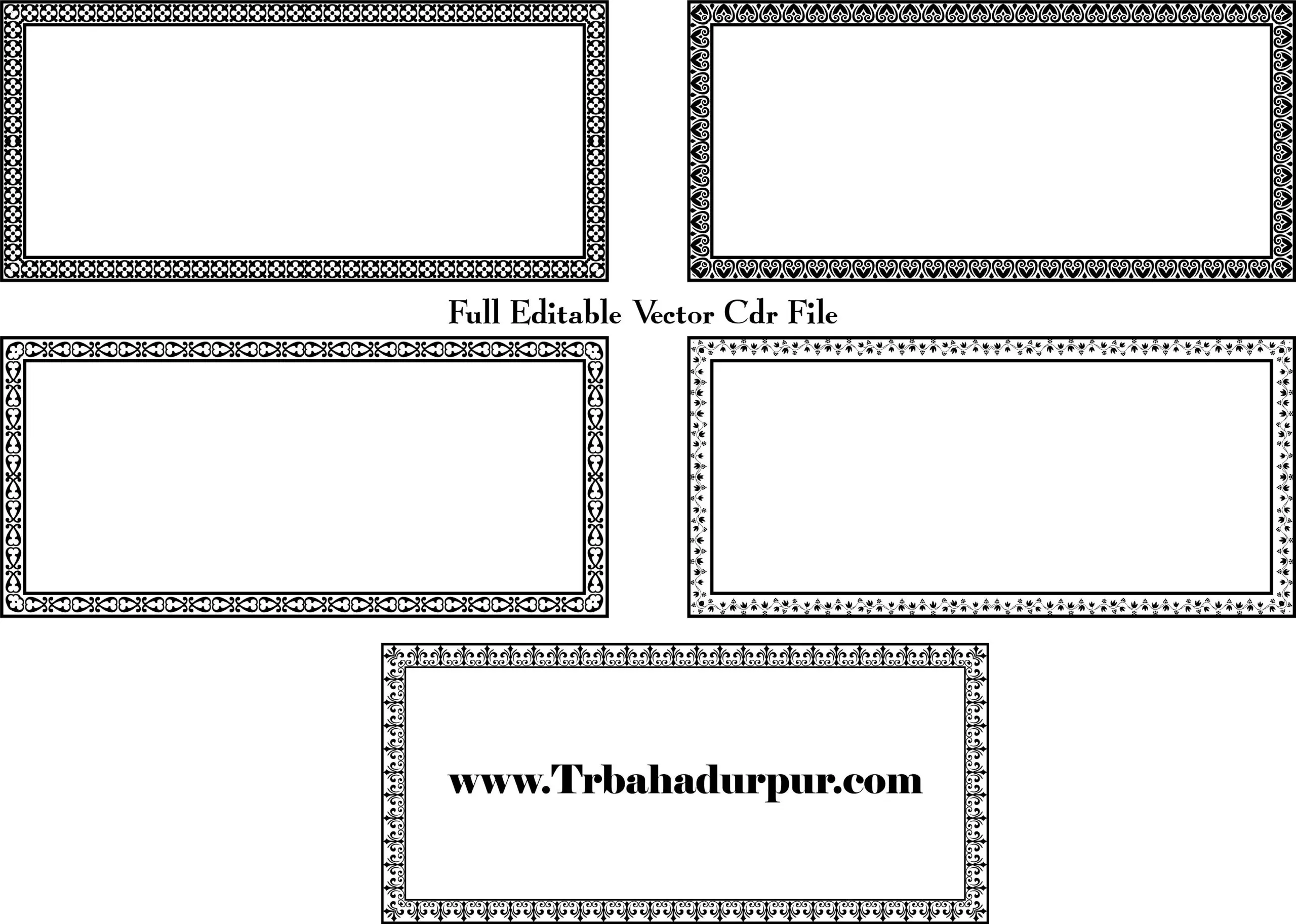 Latest Wedding Card Frame x3 cdr File Full Editable