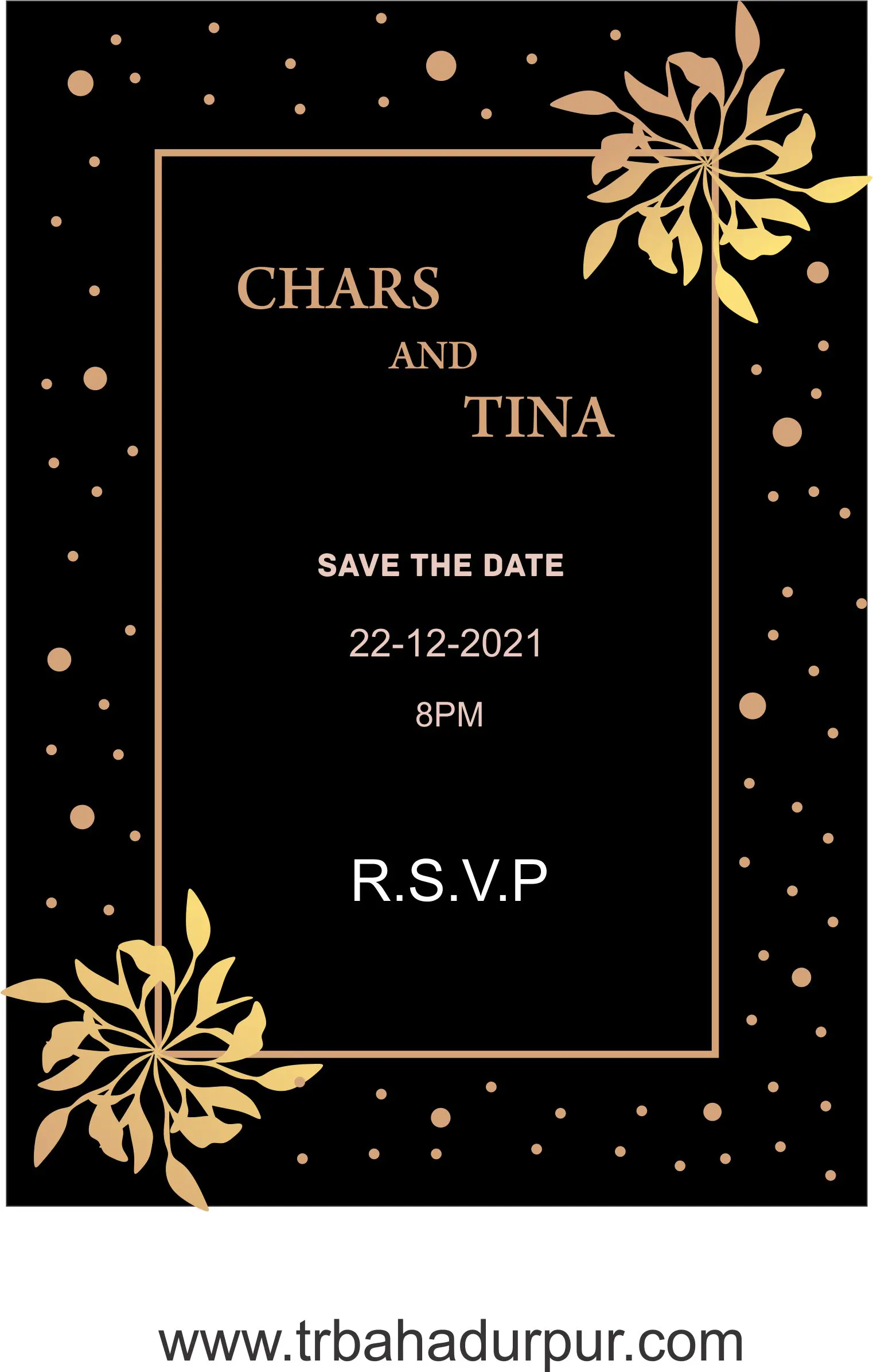 best floral wedding card design