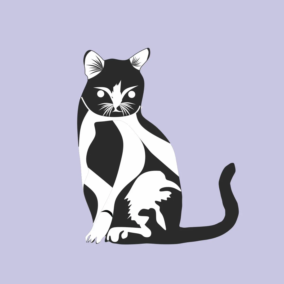 Cat vector design eps file