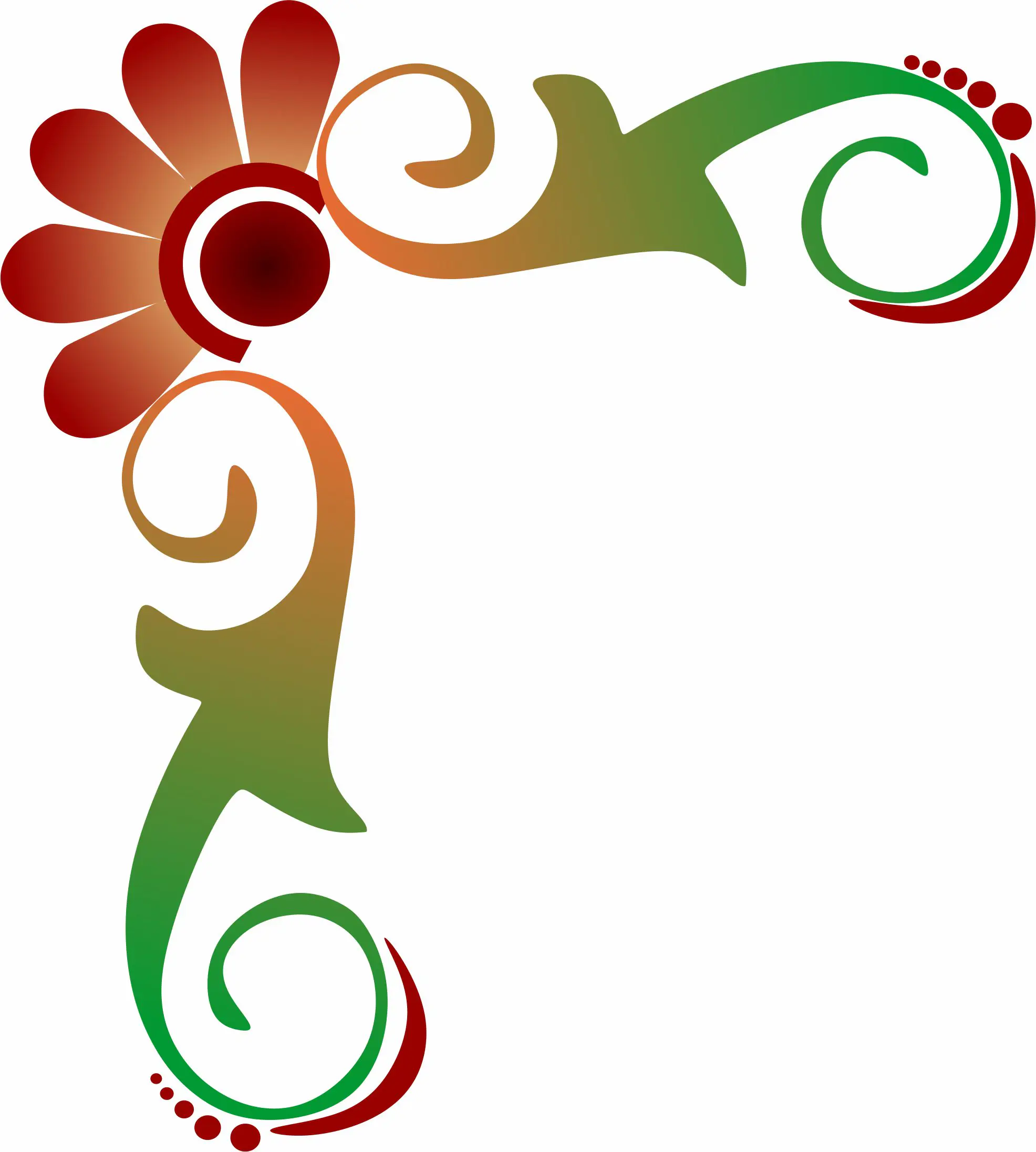 flower corner design