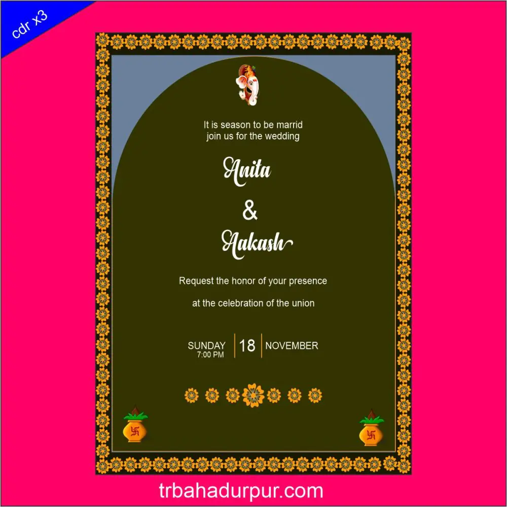 whatsapp shadi card design