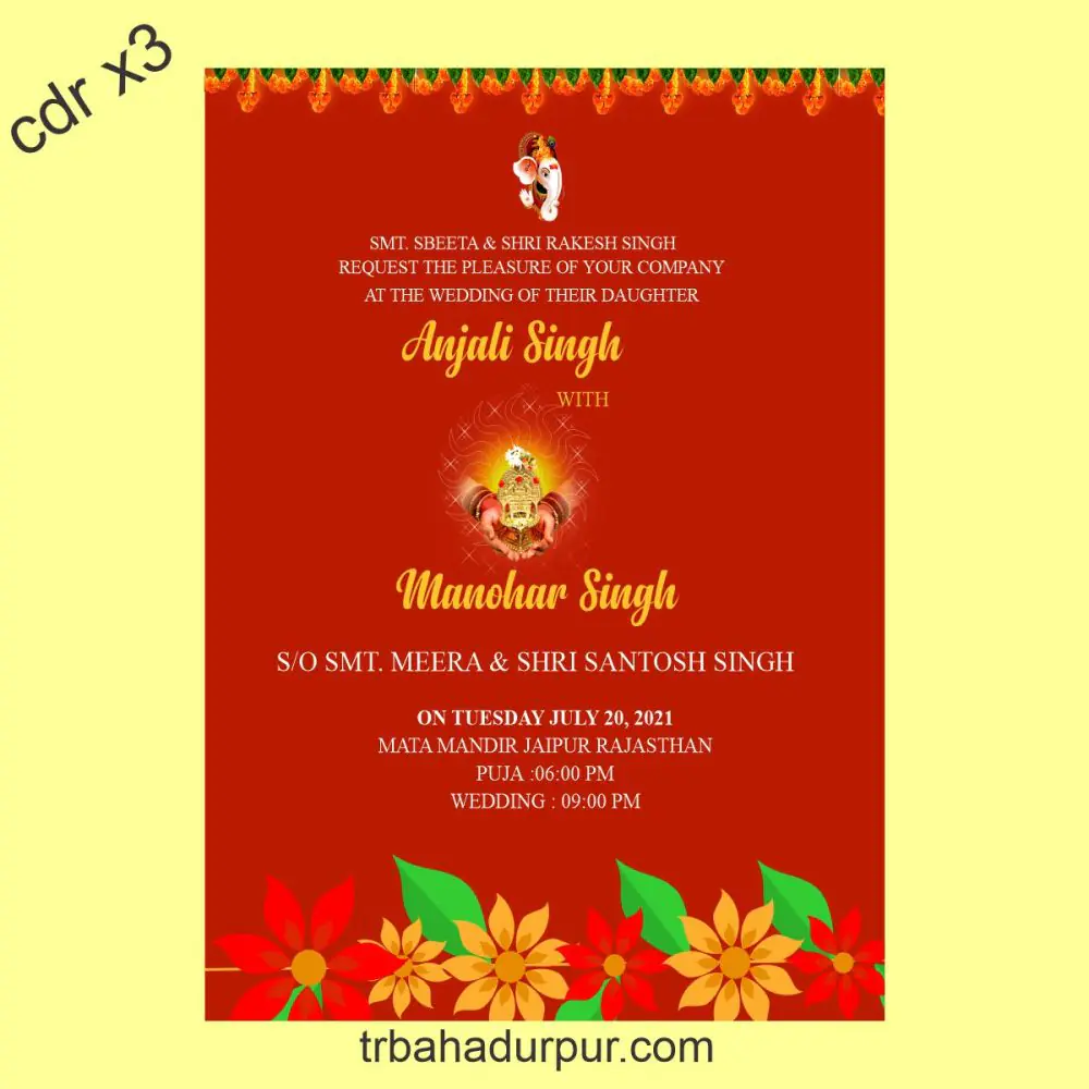 digital wedding card design