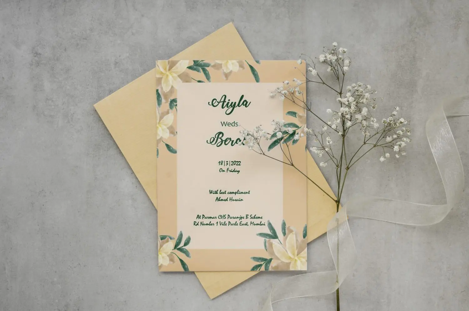 digital wedding invitation card Download