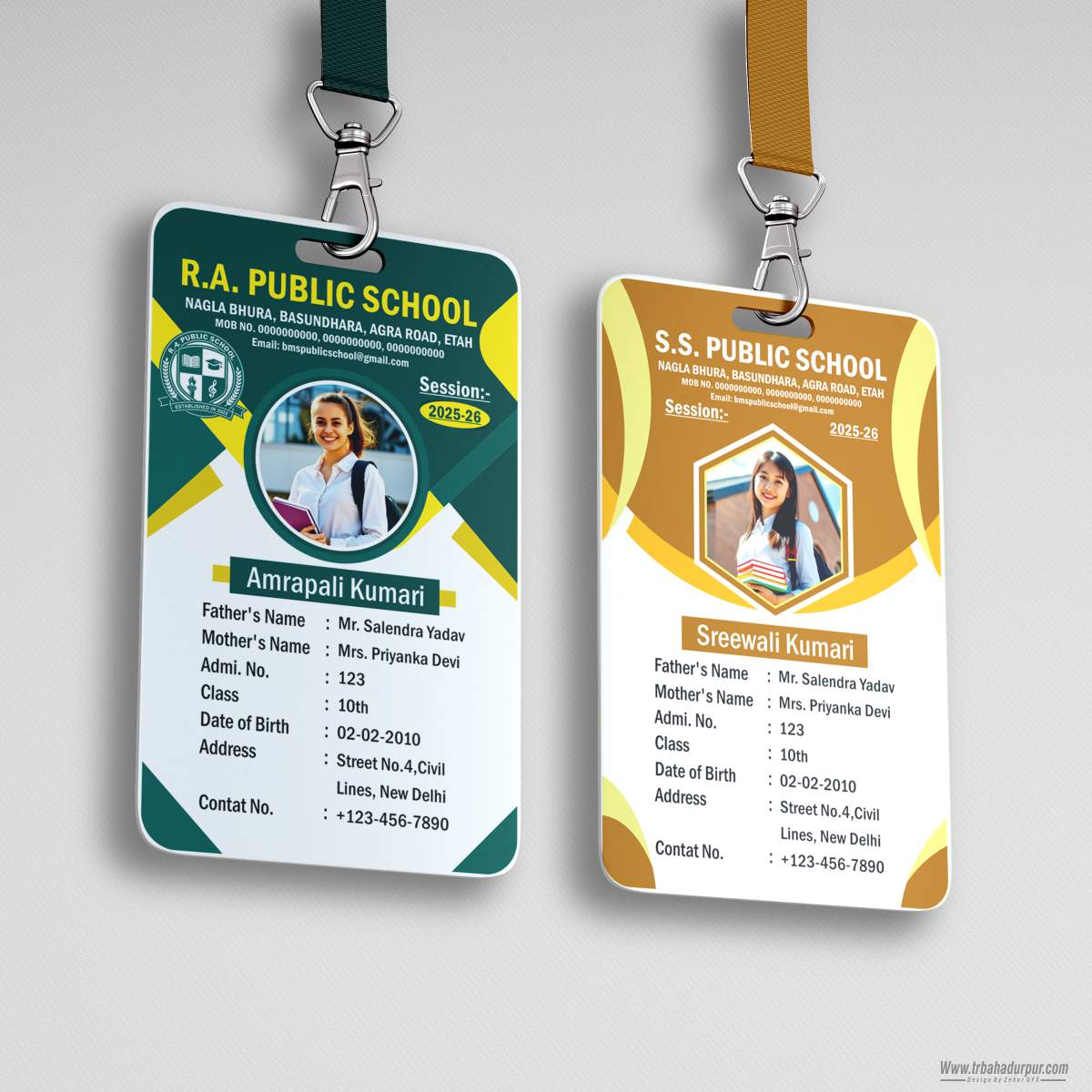 SCHOOL ID CARD DESIGN CDR FILE