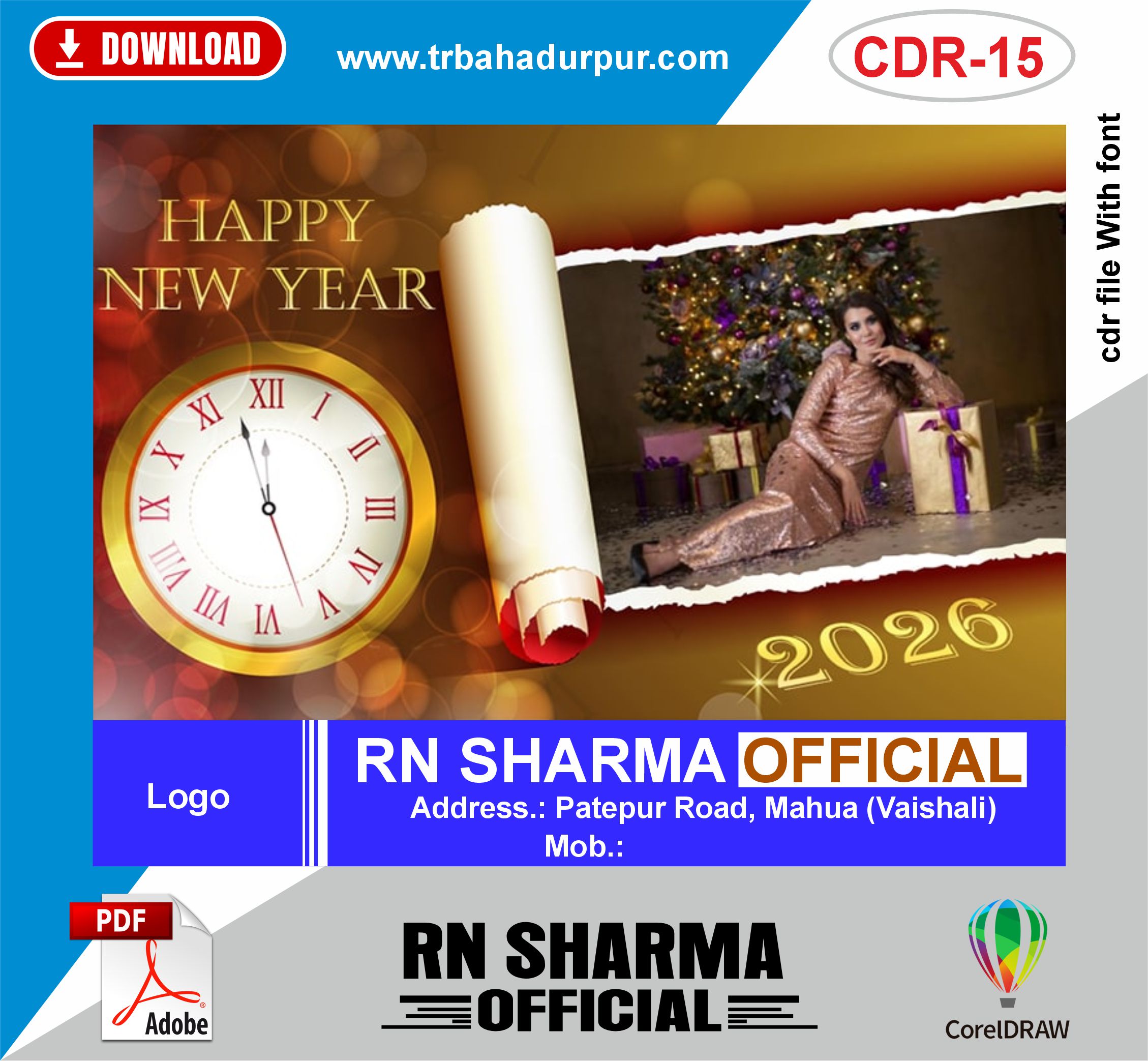 New Year 2026 Advertising CDR & PDF