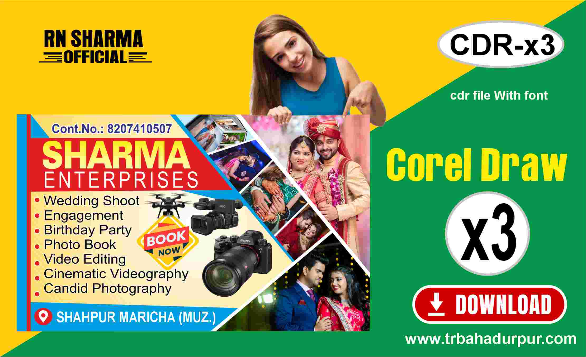 Photography & VideoGraphy (Camera) Shop Visiting Card