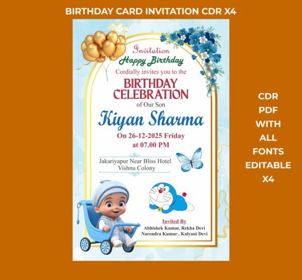 BIRTDHAY INVITATION CARD DESIGN