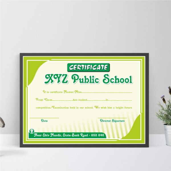 School Certificate Design