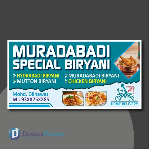 Muradabadi Special Biryani Design Cdr File