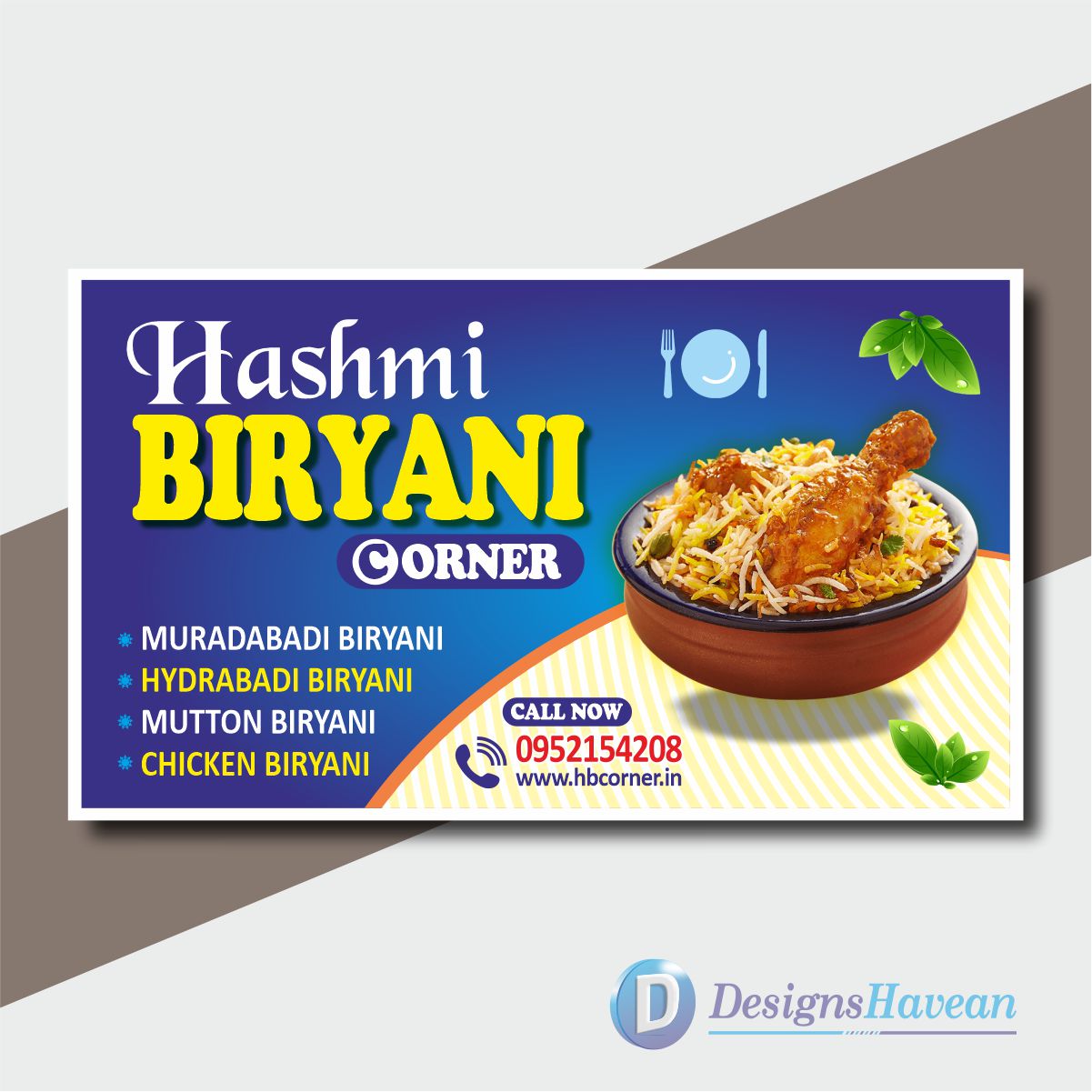Biryani Shop Banner Design cdr File