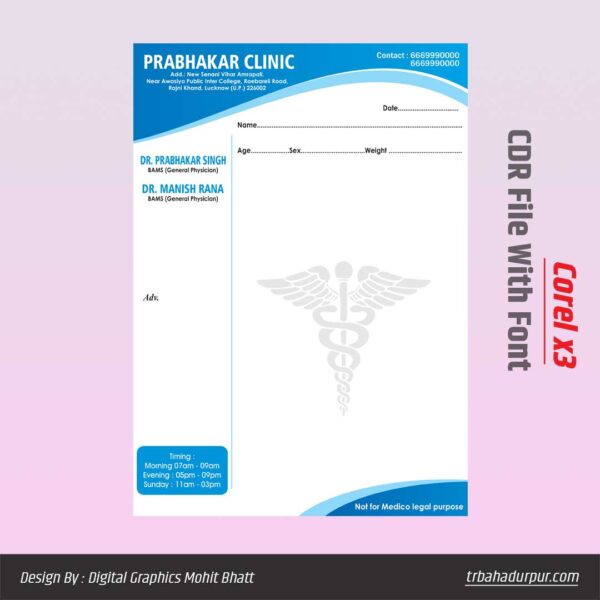 Doctor letterhead design CDR File