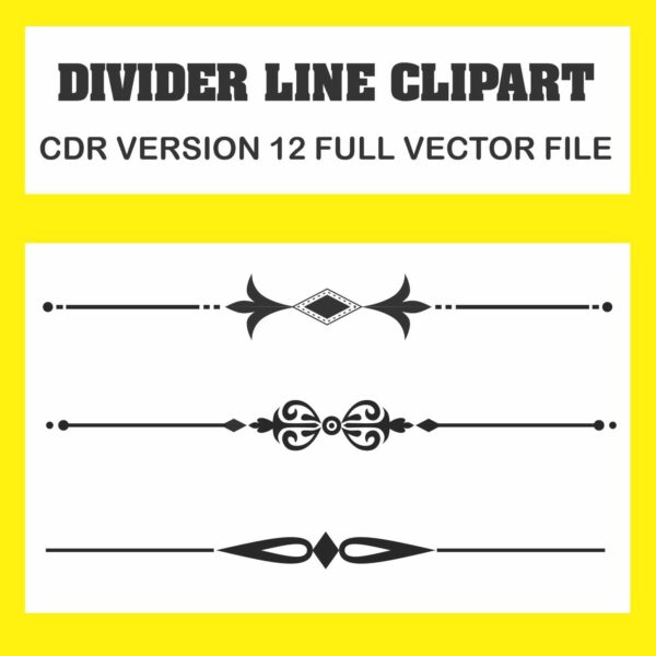 Black diveider line clipart