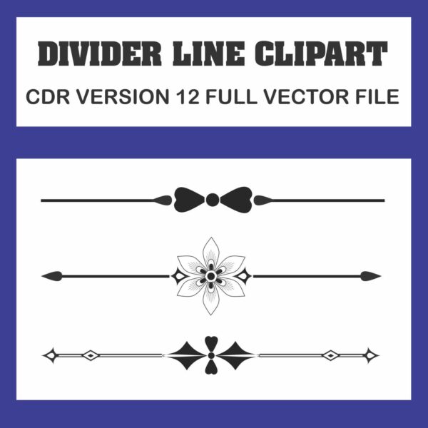 Black white divider vectors