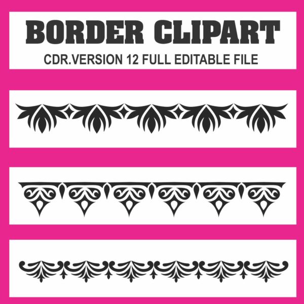 Border clipart editable file