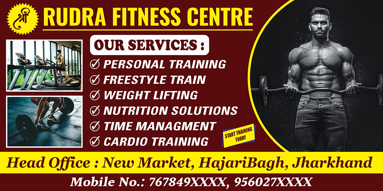 Fitness Gym Centre Banner Design