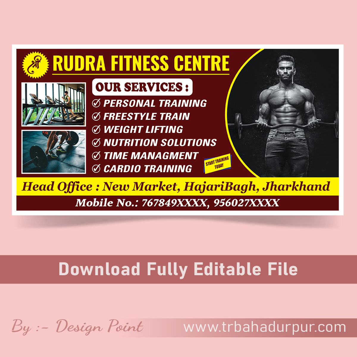 Download Fitness Gym Centre Banner Design