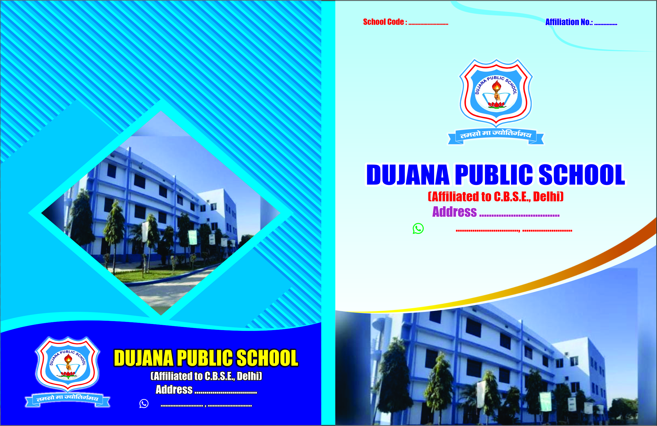 SCHOOL DAIRY COVER DUJANA PUBLIC SCHOOL