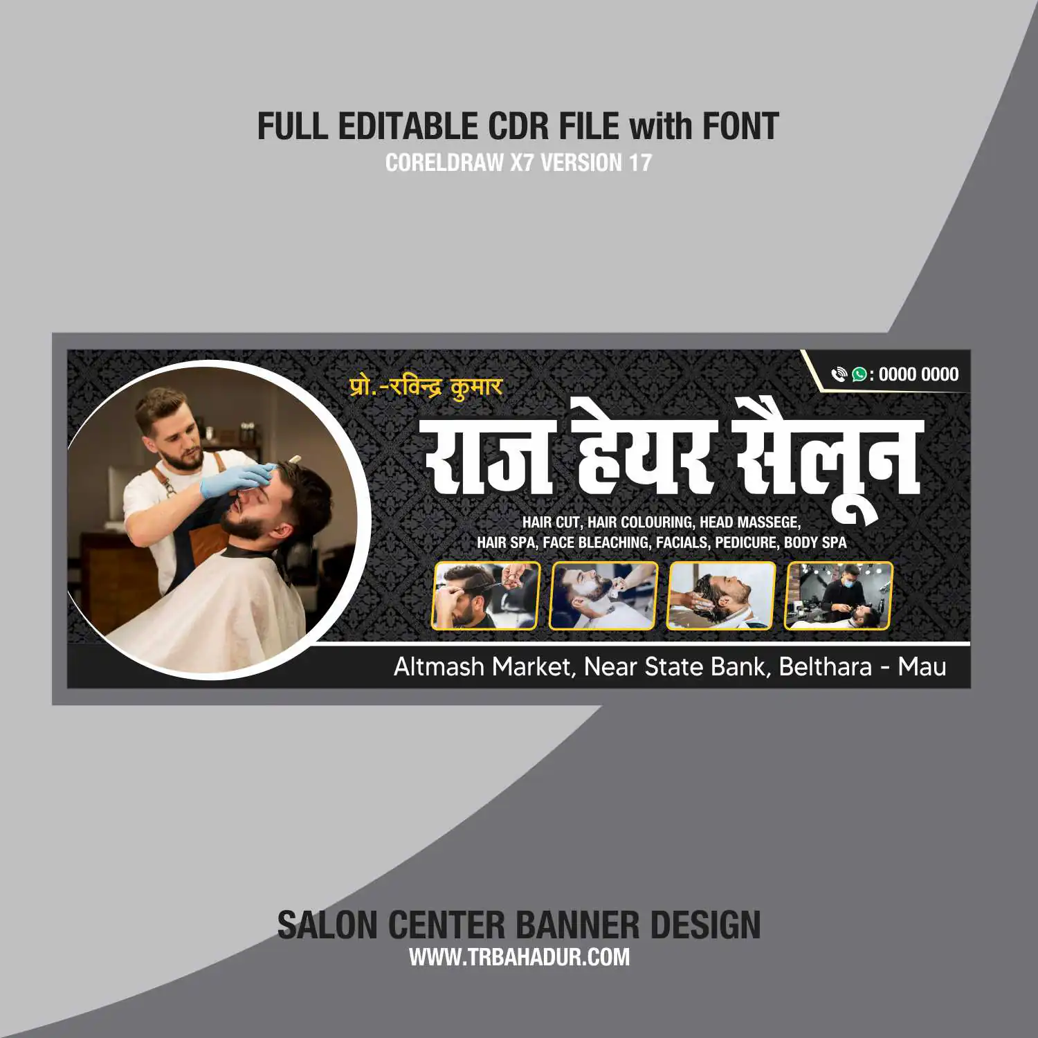 Mens Salon banner design |