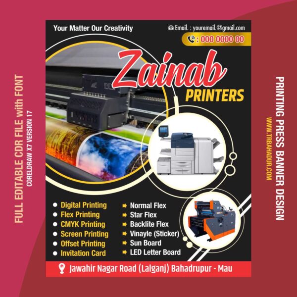Printing Press Banner Design | Flex Printing Offset Banner Design