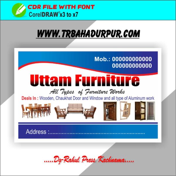 Furniture Visitting Card CDR