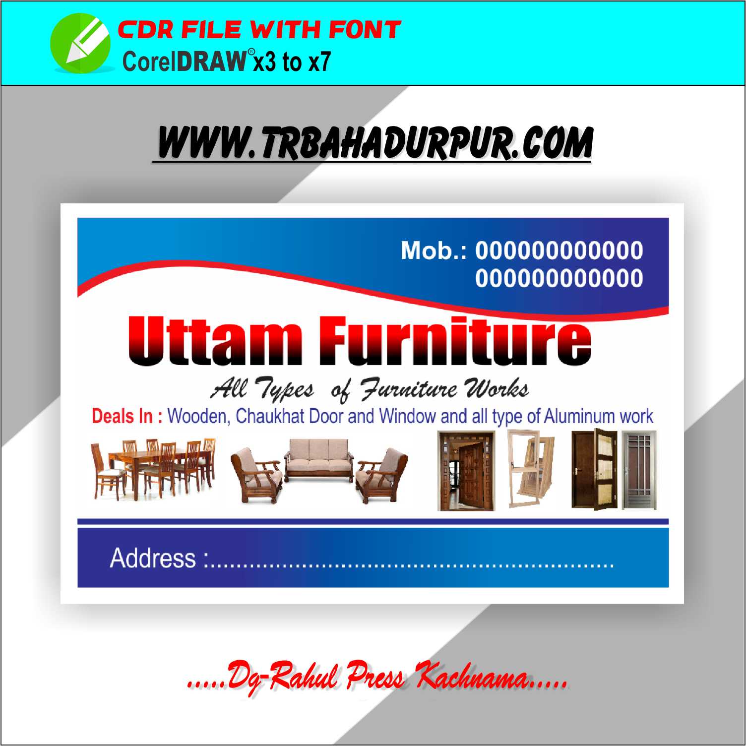 Furniture Visitting Card CDR