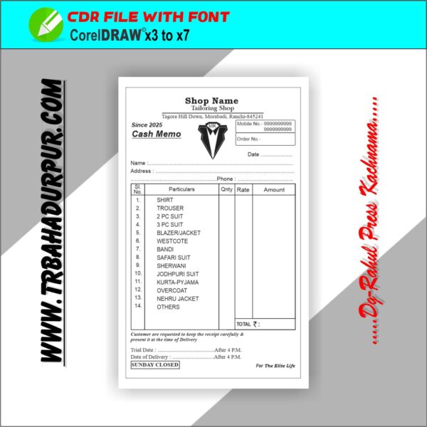 Vastralay Hand Bill CDR x3/x7 with font