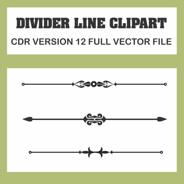 Vector set of decorative divider