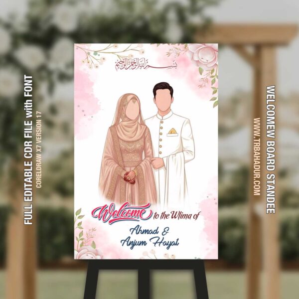 Reception Ceremony Welcome Standee Banner Design