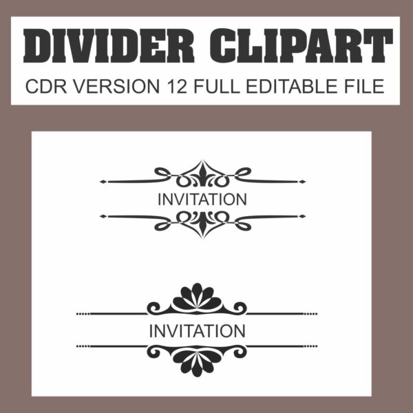 Wedding divider clipart