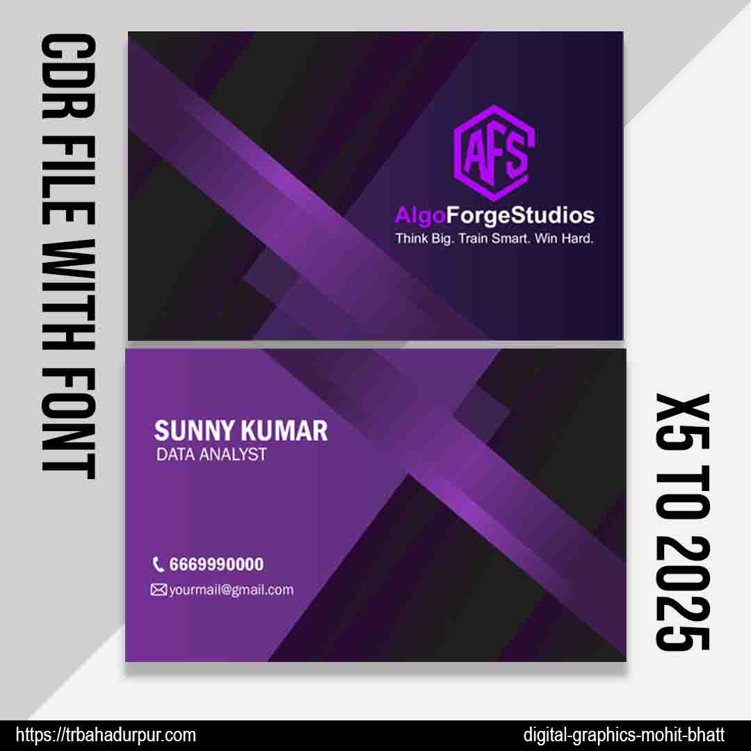 Professional visiting card design