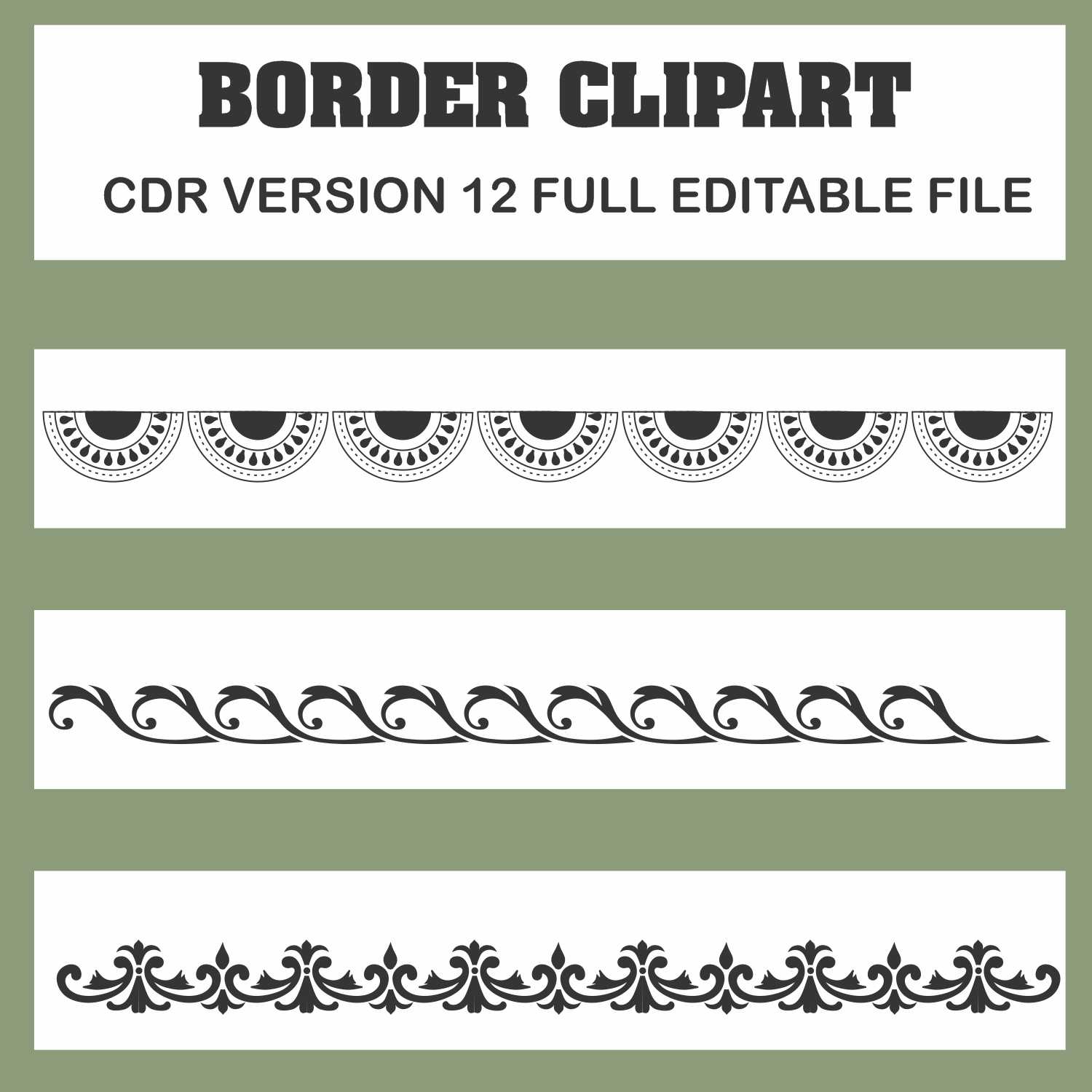 black white frame border