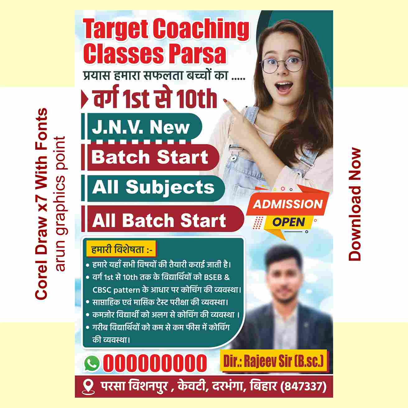 Target Coaching Classes Banner Design