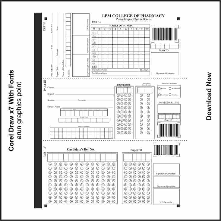 OMR (Optical Mark Recognition) Sheet